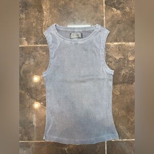 Anthropologie Light Gray/blue Tank Top